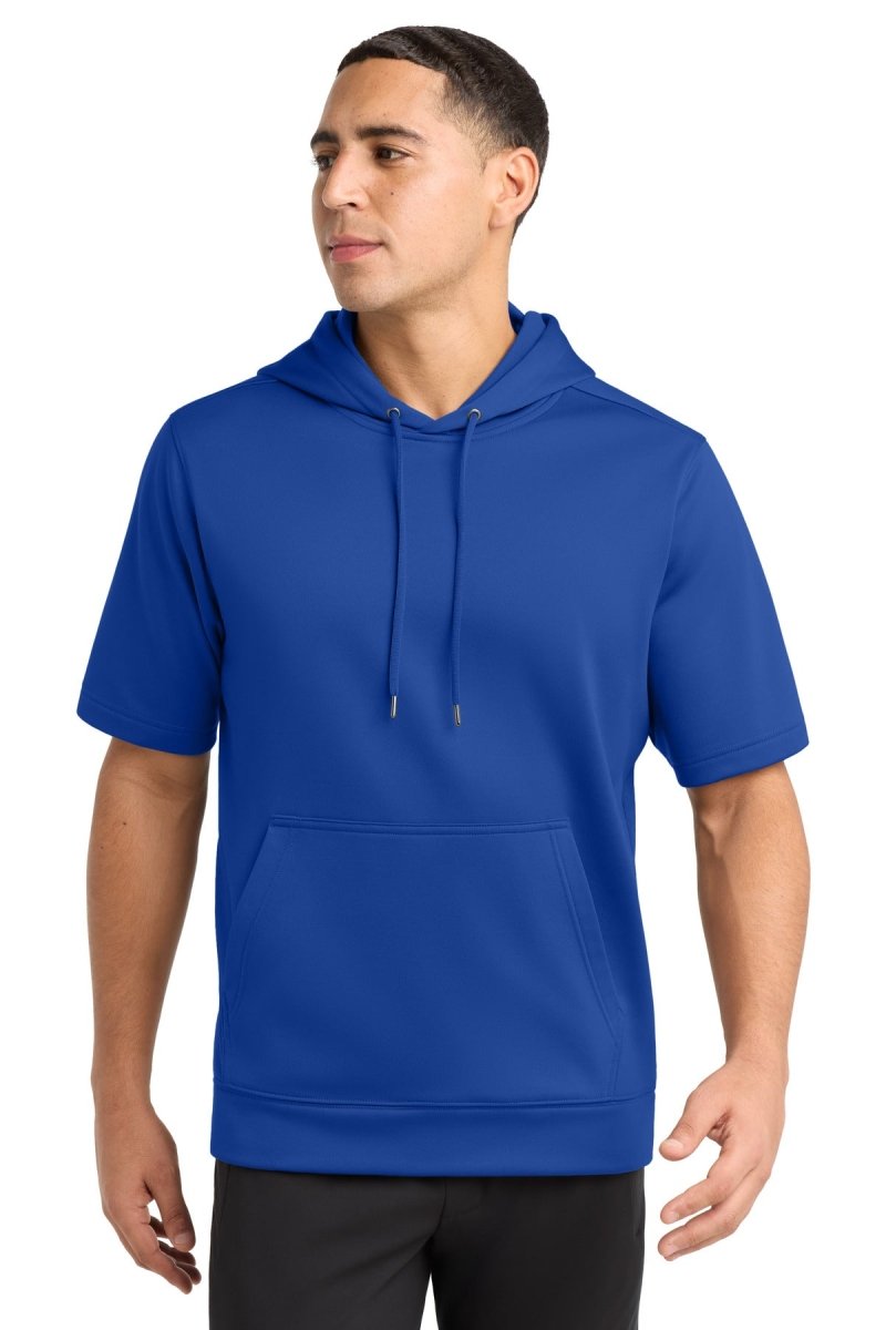 Sport - Tek ST251 Sport - Wick Fleece Short Sleeve Hooded Pullover True Royal XS Sweatshirts/Fleece