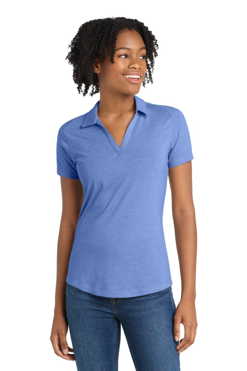 Sport - Tek ® Women's PosiCharge ® Tri - Blend Wicking Polo. LST405 - Sport - Tek LST405 True Royal Heather XS Polos/Knits
