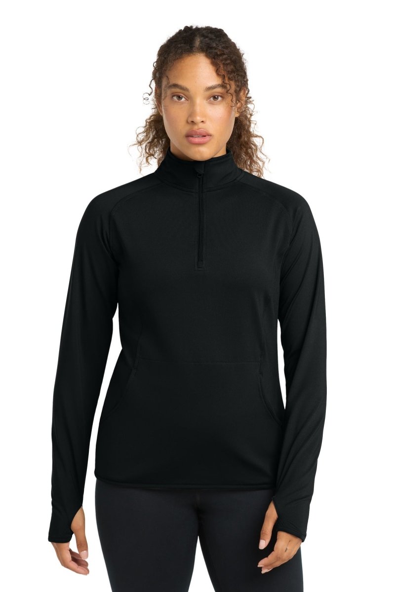 Sport - Tek ® Women's Sport - Wick ® Stretch 1/4 - Zip Pullover. LST850 - Sport - Tek LST850 Black XS Activewear