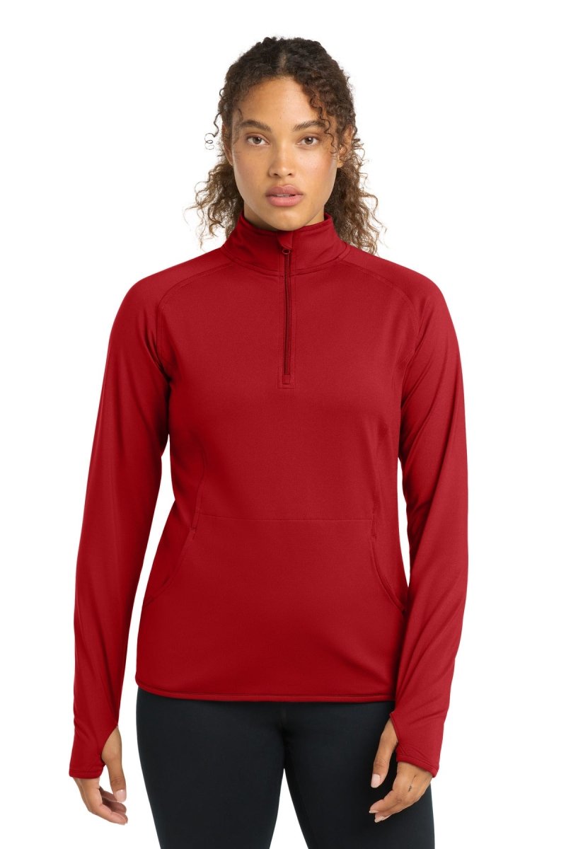 Sport - Tek ® Women's Sport - Wick ® Stretch 1/4 - Zip Pullover. LST850 - Sport - Tek LST850 True Red XS Activewear