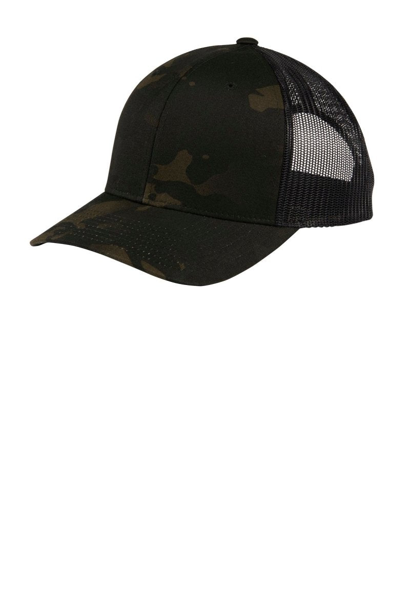 Sport - Tek ® YP Classics ® Retro Trucker Cap. STC39 - Sport - Tek STC39 Multicam Black OSFA Caps
