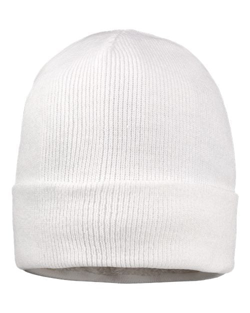Sportsman 12" Sherpa Lined Cuffed Beanie - Sportsman SP12SL White One Size Beanies