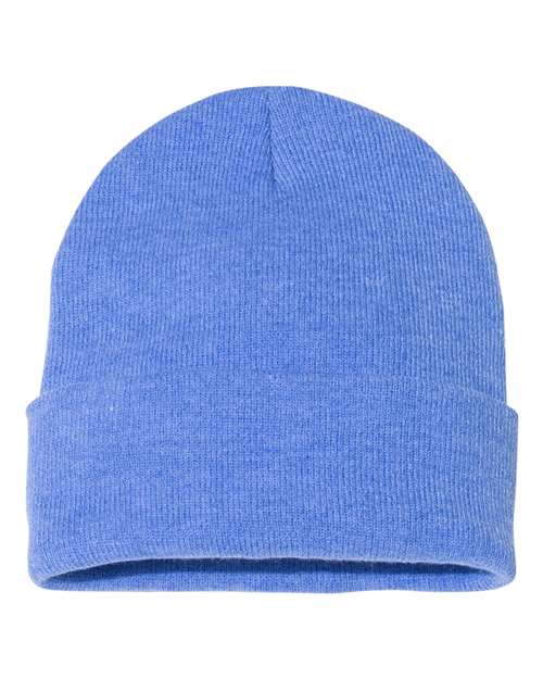 Sportsman 12" Solid Cuffed Beanie - Sportsman SP12 Heather Royal One Size Beanies