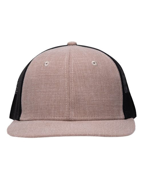 Sportsman Modern Six - Panel Trucker Fit Cap - Sportsman SP1650 X Hatch Khaki/ Black Adjustable Hats