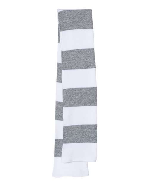 Sportsman Rugby - Striped Knit Scarf - Sportsman SP02 White/ Heather Grey One Size Accessories