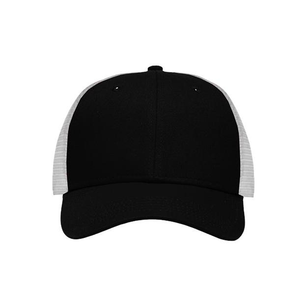 Sportsman Traditional Lo - Pro Mesh Back Trucker Fit Cap - Sportsman SP1450 Black Camo/ Black Adjustable Hats