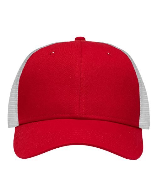 Sportsman Traditional Lo - Pro Mesh Back Trucker Fit Cap - Sportsman SP1450 Chino Red/ White Adjustable Hats