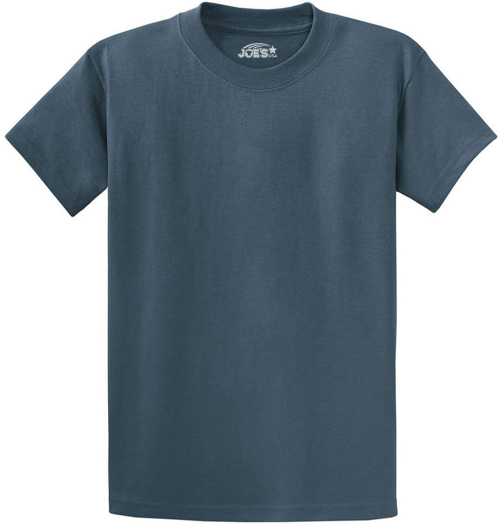 Joe's USA Mens Heavyweight Wholesale 6.1-ounce, 100% Cotton T-Shirt - Steel Blue - JUSA T-Shirts Joe's USA Steel Blue S