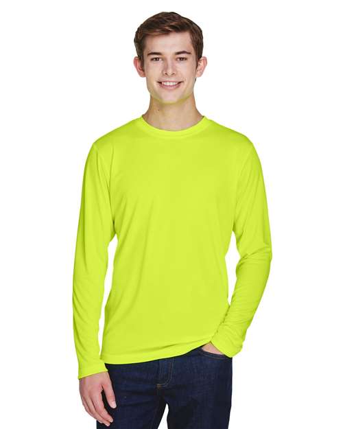 Team 365 Men's Zone Performance Long Sleeve T-Shirt - Team 365 TT11L Safety Yellow XS