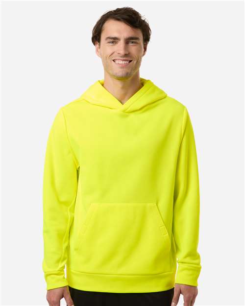 Team 365 Unisex Squad Hooded Tech Fleece Pullover - Team 365 TT400 Safety Yellow XS