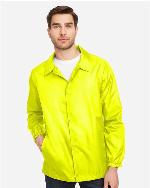 Team 365 Unisex Zone Protect Coaches Jacket - Team 365 TT75 Safety Yellow XS
