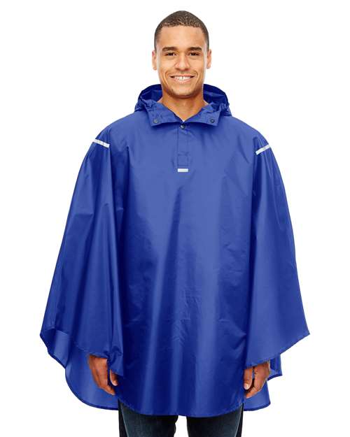Team 365 Unisex Zone Protect Packable Poncho - Team 365 TT71 Sport Royal One Size