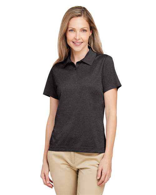 Team 365 Women's Zone Sonic Heather Performance Polo - Team 365 TT51HW Black Heather XS