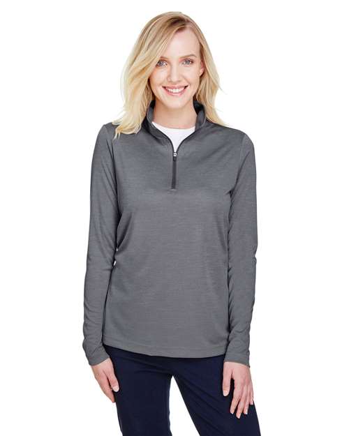 Team 365 Women's Zone Sonic Heather Performance Quarter - Zip Pullover - Team 365 TT31HW Dark Grey Heather XS
