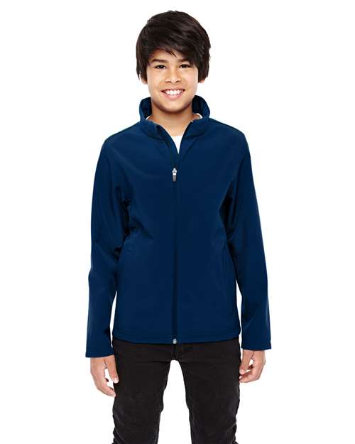 Team 365 Youth Leader Soft Shell Jacket - Team 365 TT80Y Sport Dark Navy S