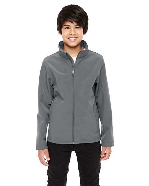 Team 365 Youth Leader Soft Shell Jacket - Team 365 TT80Y Sport Graphite S
