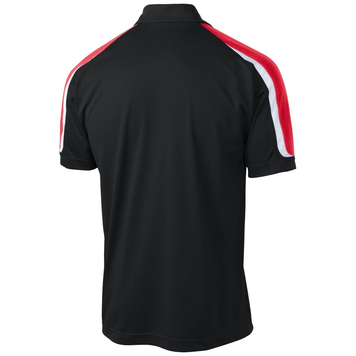 Tricolor Shoulder Micropique Sport - Wick Polo Black / True Red / White X - Small Polos/Knits