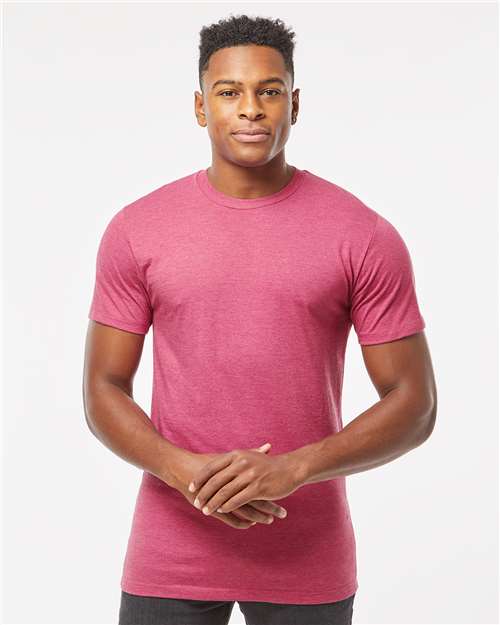 Tultex Men's Premium Cotton Blend T-Shirt - Tultex 541 Cactus Flower Heather L Short Sleeve T-Shirts