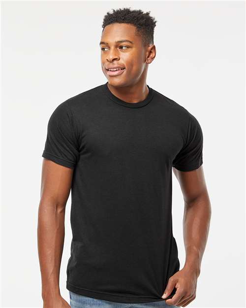 Tultex Men's Tri - Blend T-Shirt - Tultex 254 Solid Black Tri Blend XS Short Sleeve T-Shirts