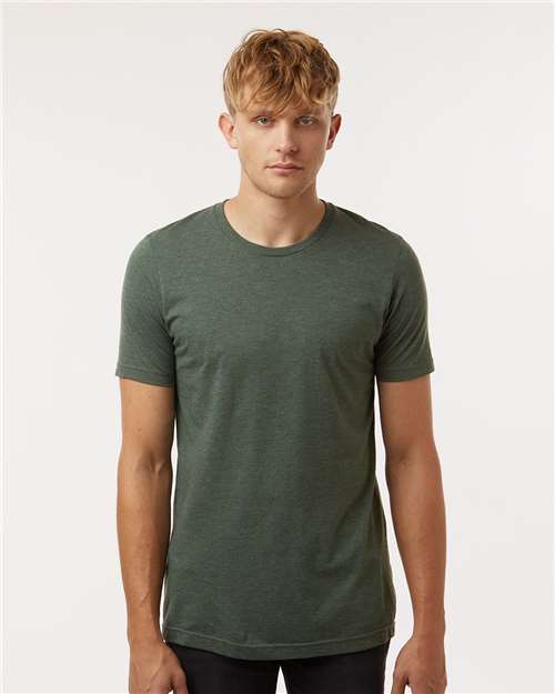 Tultex Unisex Combed CVC T-Shirt - Heather Forest - Tultex 602CVC Heather Forest XS Short Sleeve T-Shirts