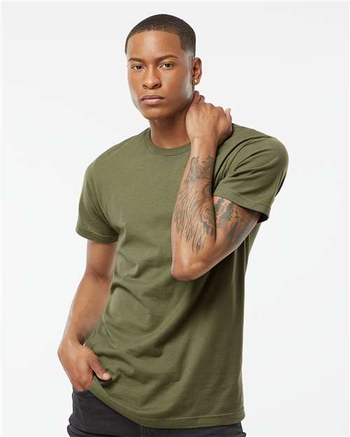 Tultex Unisex Fine Jersey T-Shirt - Tultex 202 Military Green XS Short Sleeve T-Shirts