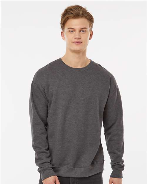 Tultex Unisex Fleece Crewneck Sweatshirt - Heather Charcoal - Tultex 340 Heather Charcoal XS Crewneck Sweatshirts