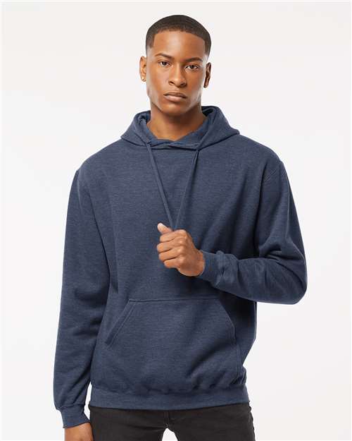 Tultex Unisex Fleece Hooded Sweatshirt - Heather Denim - Tultex 320 Heather Denim XS Sweatshirts