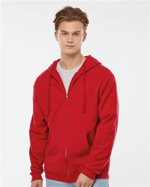 Tultex Unisex Full - Zip Hooded Sweatshirt - Tultex 331 Red XS Zip Hoodies