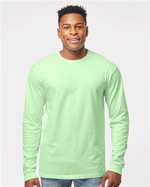 Tultex Unisex Heavyweight Jersey Long Sleeve T-Shirt - Tultex 291 Neo Mint S Long Sleeve T-Shirts