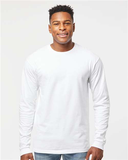 Tultex Unisex Heavyweight Jersey Long Sleeve T-Shirt - Tultex 291 White S Long Sleeve T-Shirts