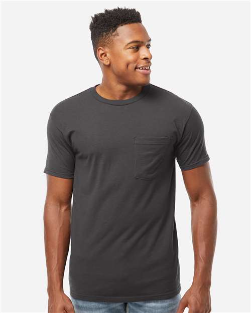 Tultex Unisex Heavyweight Jersey Pocket T-Shirt - Tultex 293 Charcoal S Short Sleeve T-Shirts