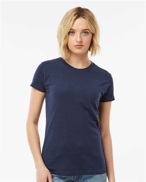 Tultex Women's Fine Jersey Slim Fit T-Shirt - Tultex 213 Navy XS Short Sleeve T-Shirts