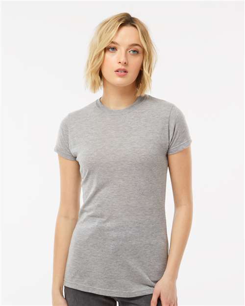 Tultex Women's Poly - Rich T-Shirt - Tultex 240 Heather Grey XS Short Sleeve T-Shirts