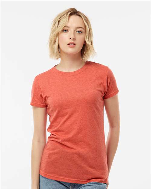 Tultex Women's Poly - Rich T-Shirt - Tultex 240 Heather Orange XS Short Sleeve T-Shirts