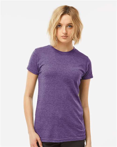 Tultex Women's Poly - Rich T-Shirt - Tultex 240 Heather Purple XS Short Sleeve T-Shirts