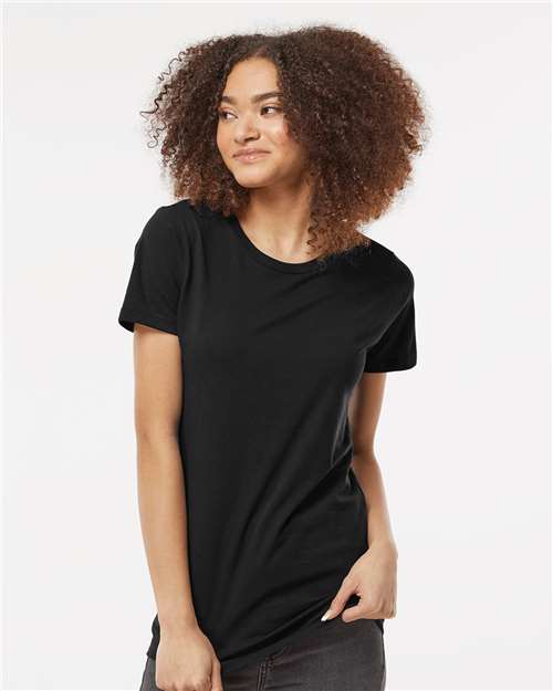 Tultex Women's Premium Cotton T-Shirt - Tultex 516 Black XS Short Sleeve T-Shirts