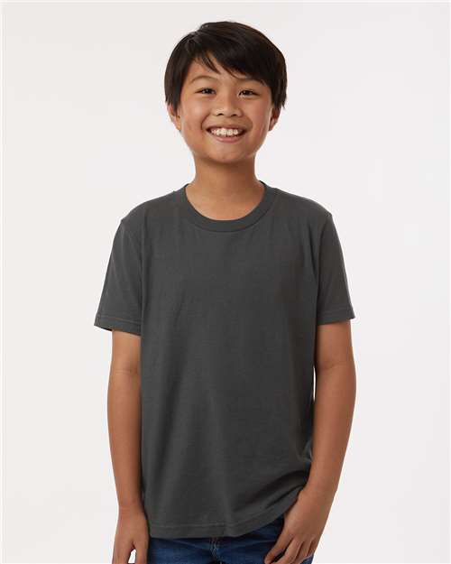 Tultex Youth Fine Jersey T-Shirt - Charcoal - Tultex 235 Charcoal XS Short Sleeve T-Shirts