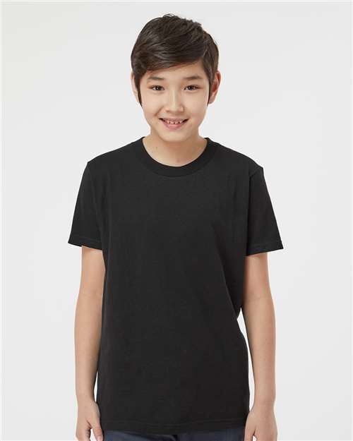 Tultex Youth Fine Jersey T-Shirt - Tultex 235 Black XS Short Sleeve T-Shirts