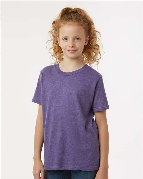 Tultex Youth Fine Jersey T-Shirt - Tultex 235 Heather Purple XS Short Sleeve T-Shirts