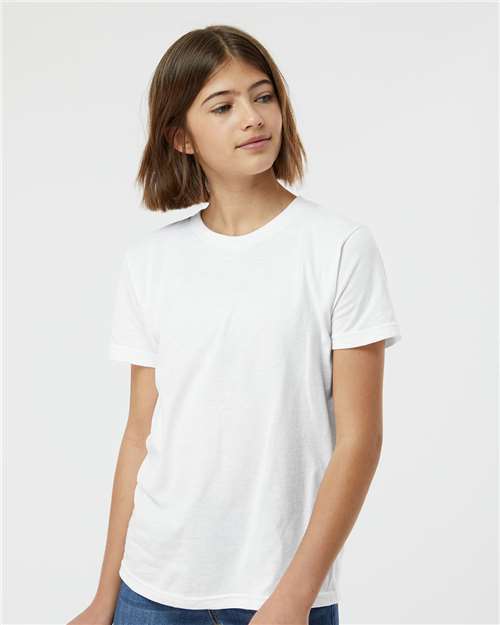 Tultex Youth Fine Jersey T-Shirt - White - Tultex 235 White XS Short Sleeve T-Shirts