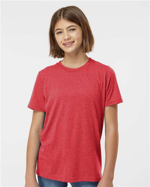 Tultex Youth Poly - Rich T-Shirt - Tultex 265 Heather Red XS Short Sleeve T-Shirts