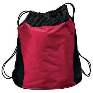 Two - Tone Cinch Pack Red Drawstring Bags