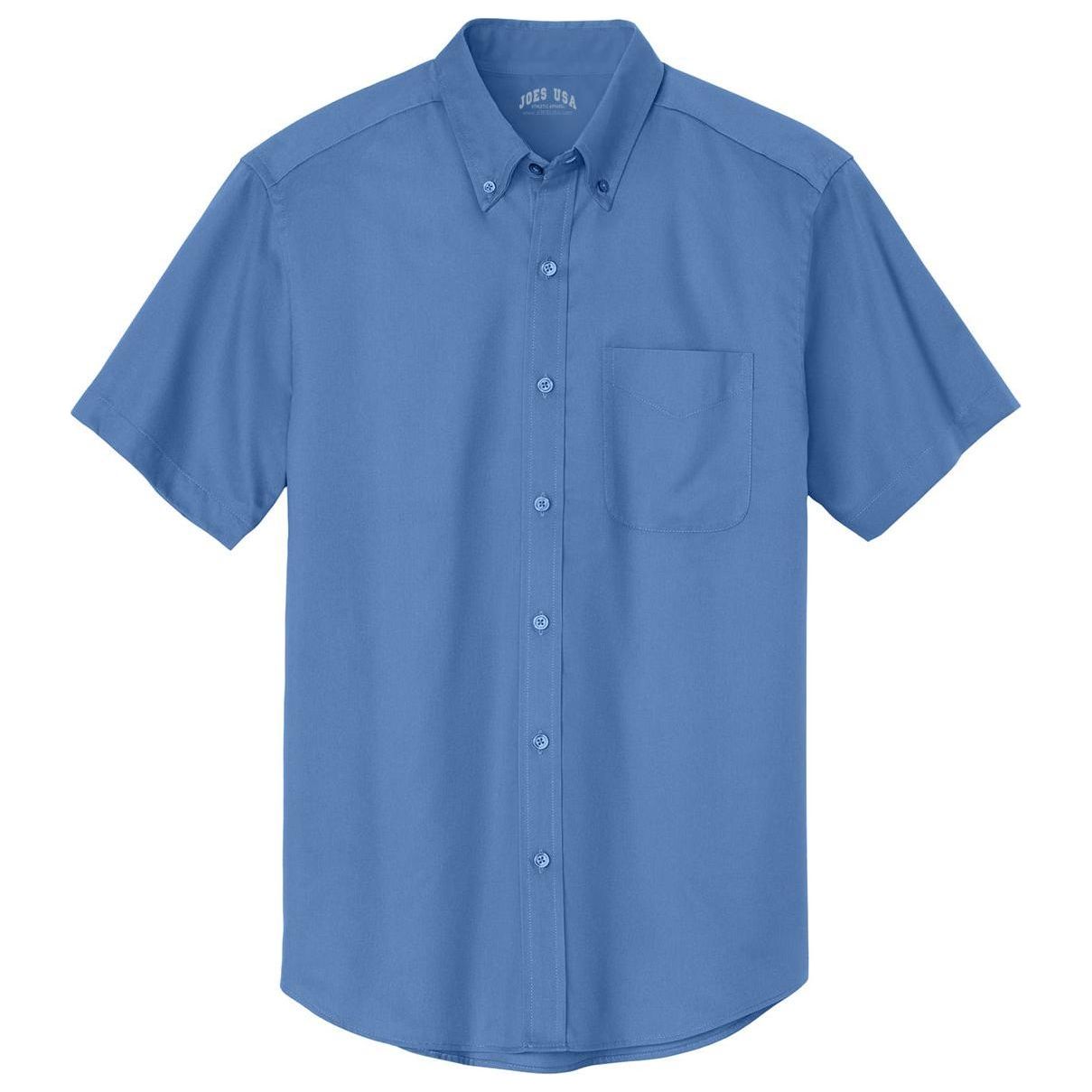 Joe's Men's Short Sleeve Button-Up Shirt - Ultramarine Blue Woven Shirts Joe's USA Ultramarine Blue Small