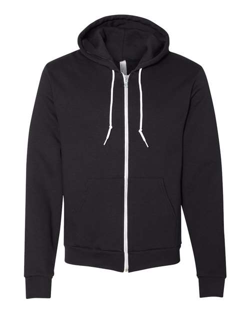 Unisex Flex Fleece Full - Zip Hoodie Sweatshirt Black L