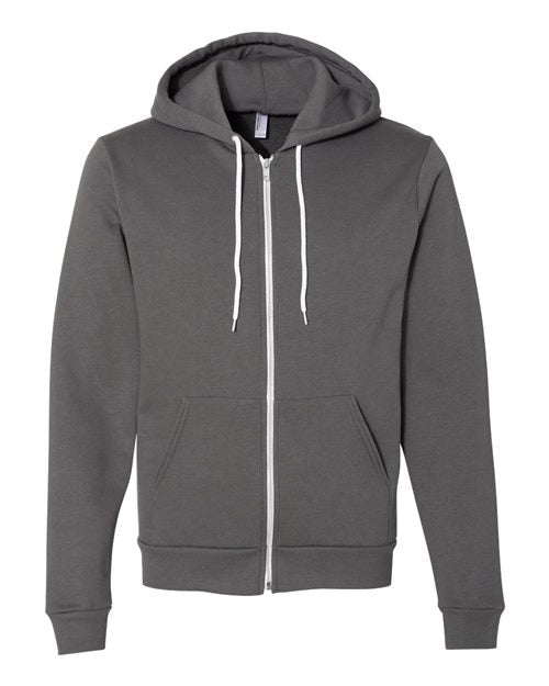 Unisex USA - Made Flex Fleece Full - Zip Hoodie Sweatshirt Black S