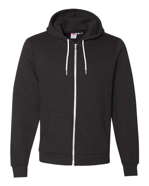 Unisex USA - Made Flex Fleece Full - Zip Hoodie Sweatshirt Black S