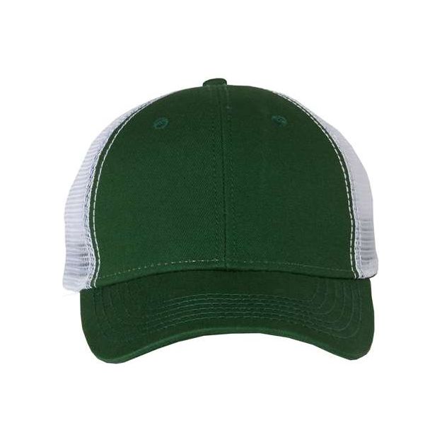 Valucap Bio - Washed Trucker Cap - Valucap AH80 Dark Green/ Gold Adjustable Hats