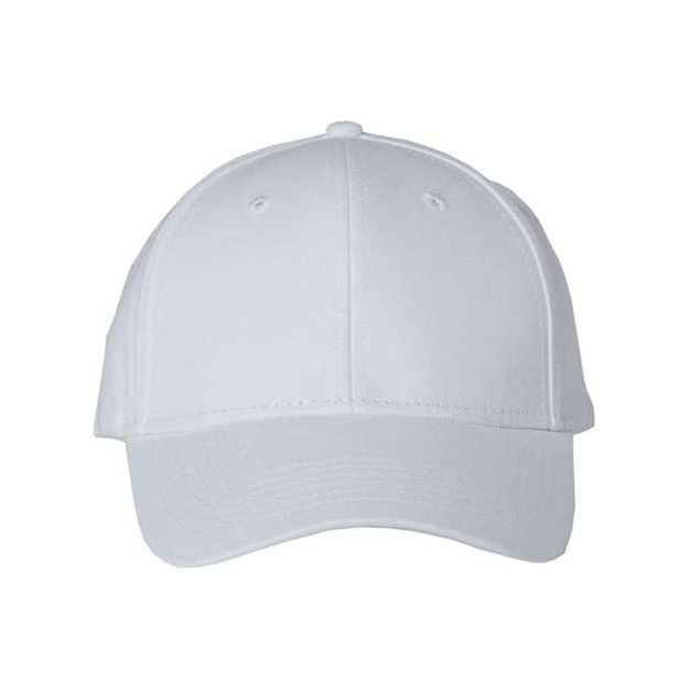 Valucap Chino Cap - Valucap VC600 White Adjustable Hats
