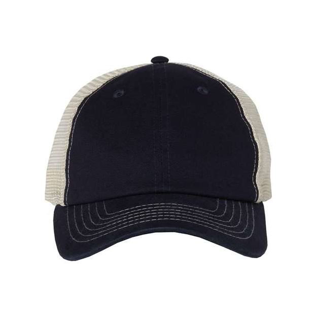 Valucap Contrast - Stitch Mesh - Back Cap - Valucap 3100 Grey/ Black Adjustable Hats
