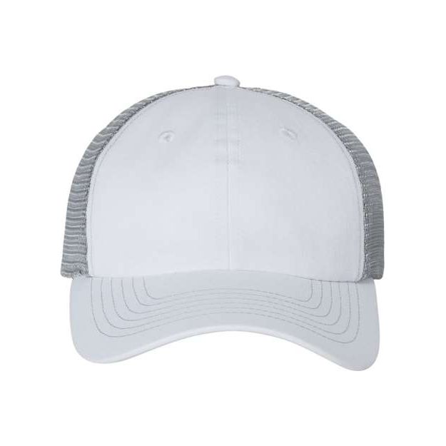 Valucap Contrast - Stitch Mesh - Back Cap - Valucap 3100 White/ Grey Adjustable Hats